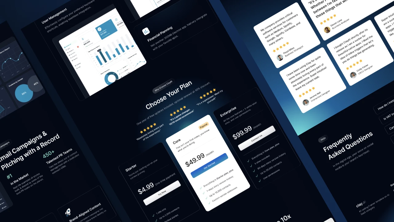 ClayAI - SaaS, AI & Startup Multipurpose Figma Template