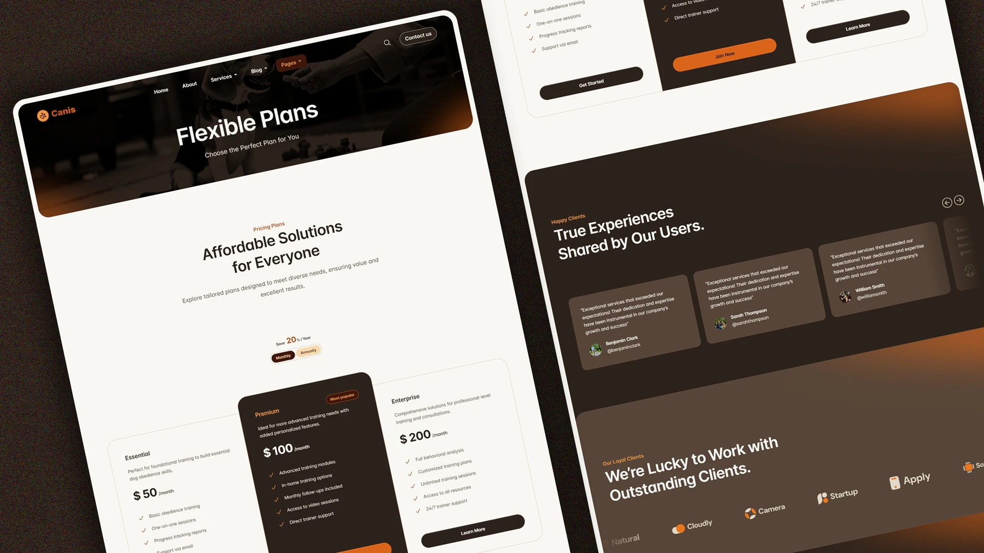 Canis - Professional Dog Training Services HTML Website Template