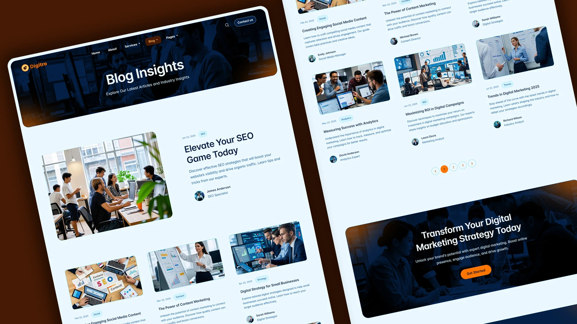 Digitro - Cutting-Edge Digital Marketing Agency HTML Website Template