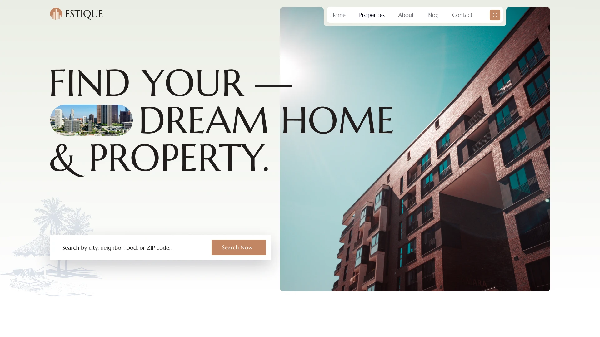 Estique - Real Estate & Luxury Property Figma Template (Screenshot 1 of 1)