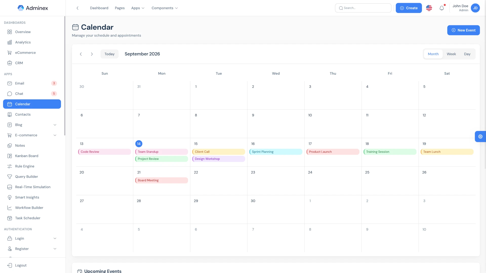 Adminex - React 19 Admin Dashboard Template with Tailwind CSS 4