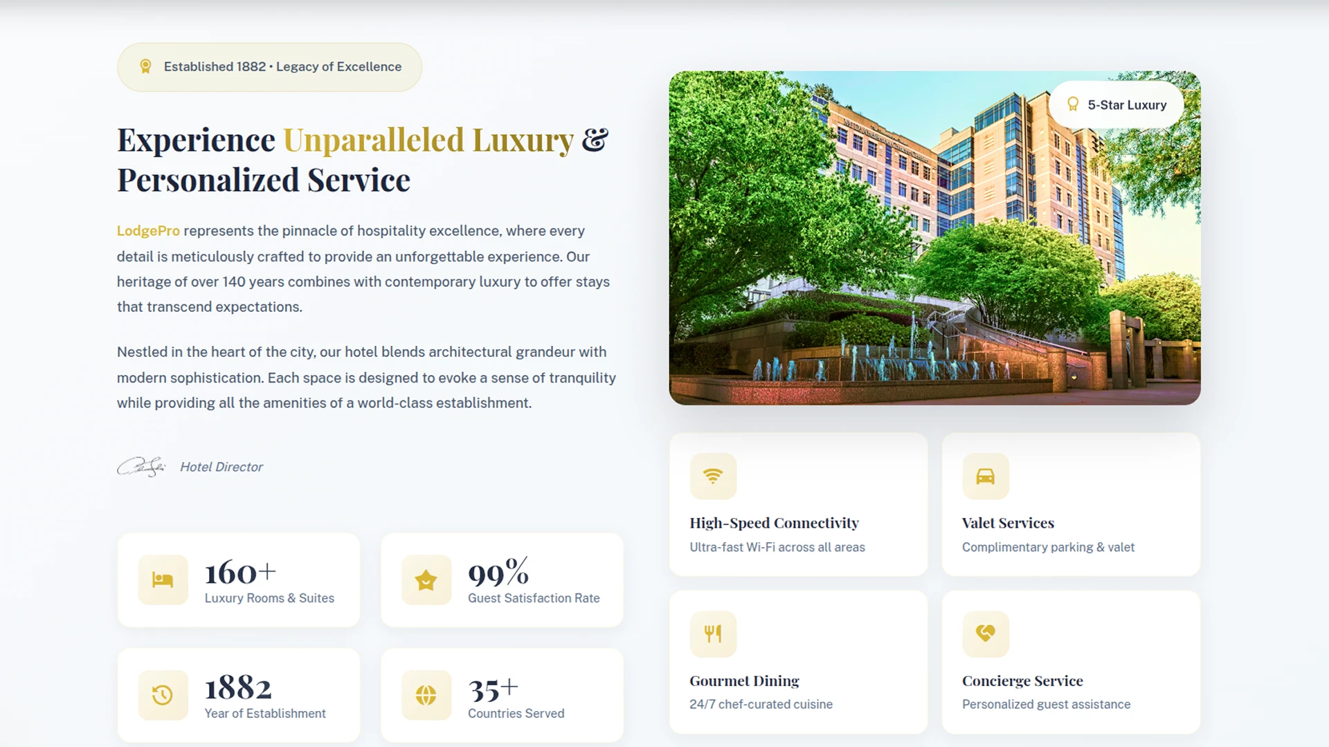 LodgePro - Hotel, Villa & Homestay Landing Page Template