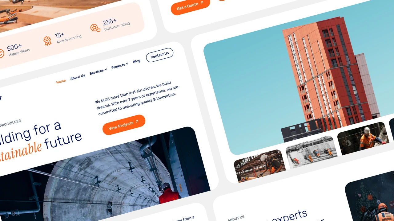 ProBuilder - Construction & Real Estate Multipurpose Framer Template