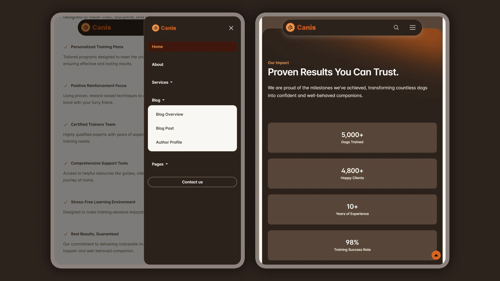 Canis - Professional Dog Training Services HTML Website Template