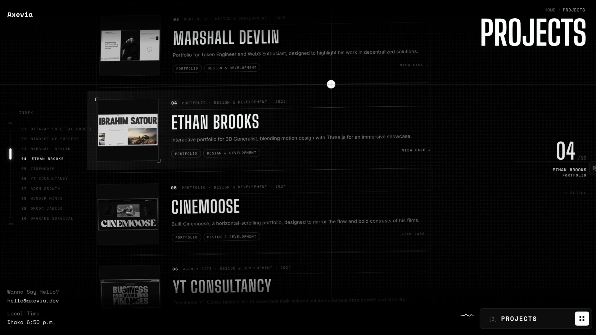 Axevia - Portfolio & Resume HTML Template (Screenshot 1 of 3)