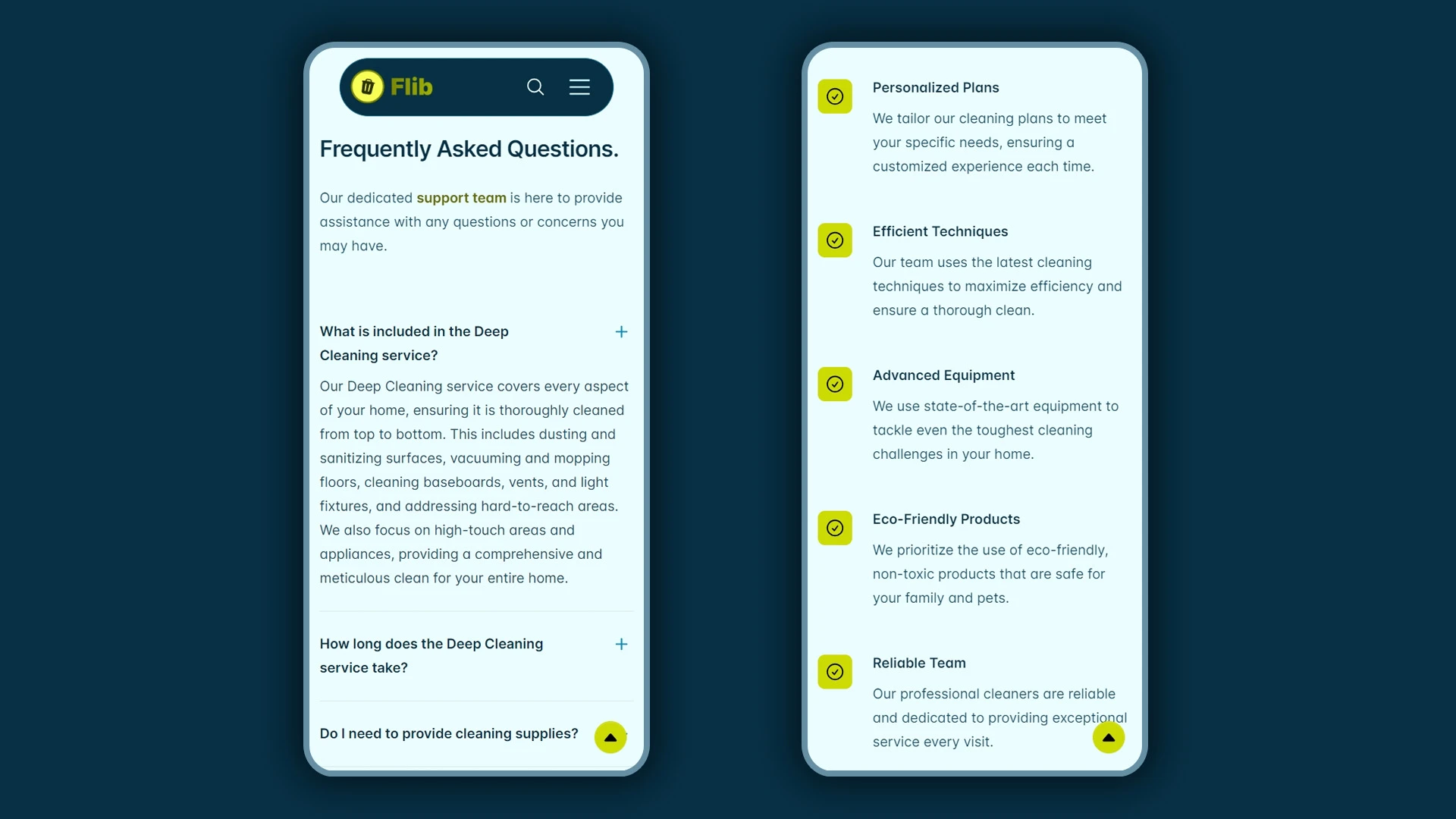 Flib - HTML Website Template For Premium Home Cleaning Services