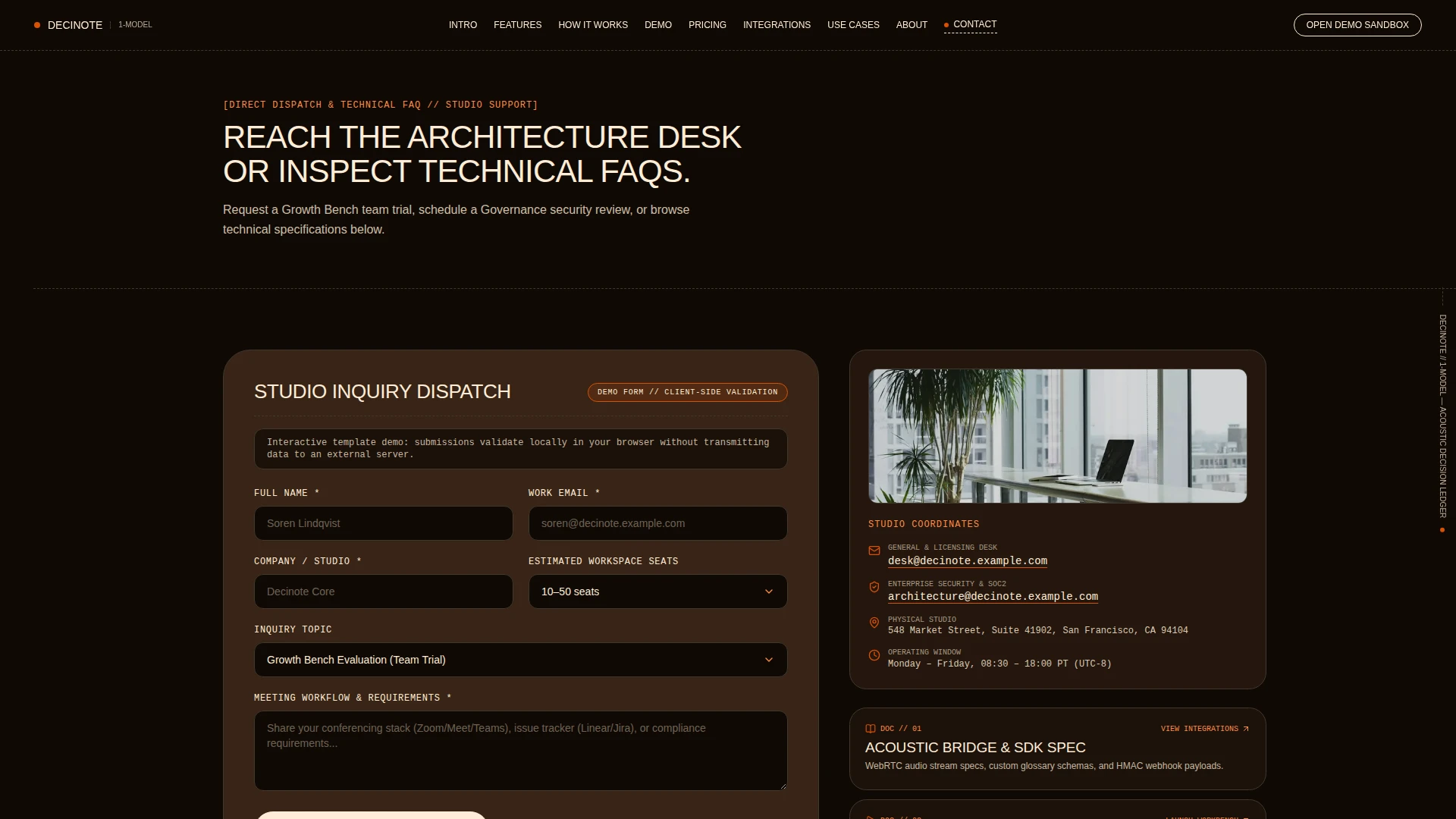 Decinote - AI Meeting Notes & Decision Ledger Next.js SaaS Template
