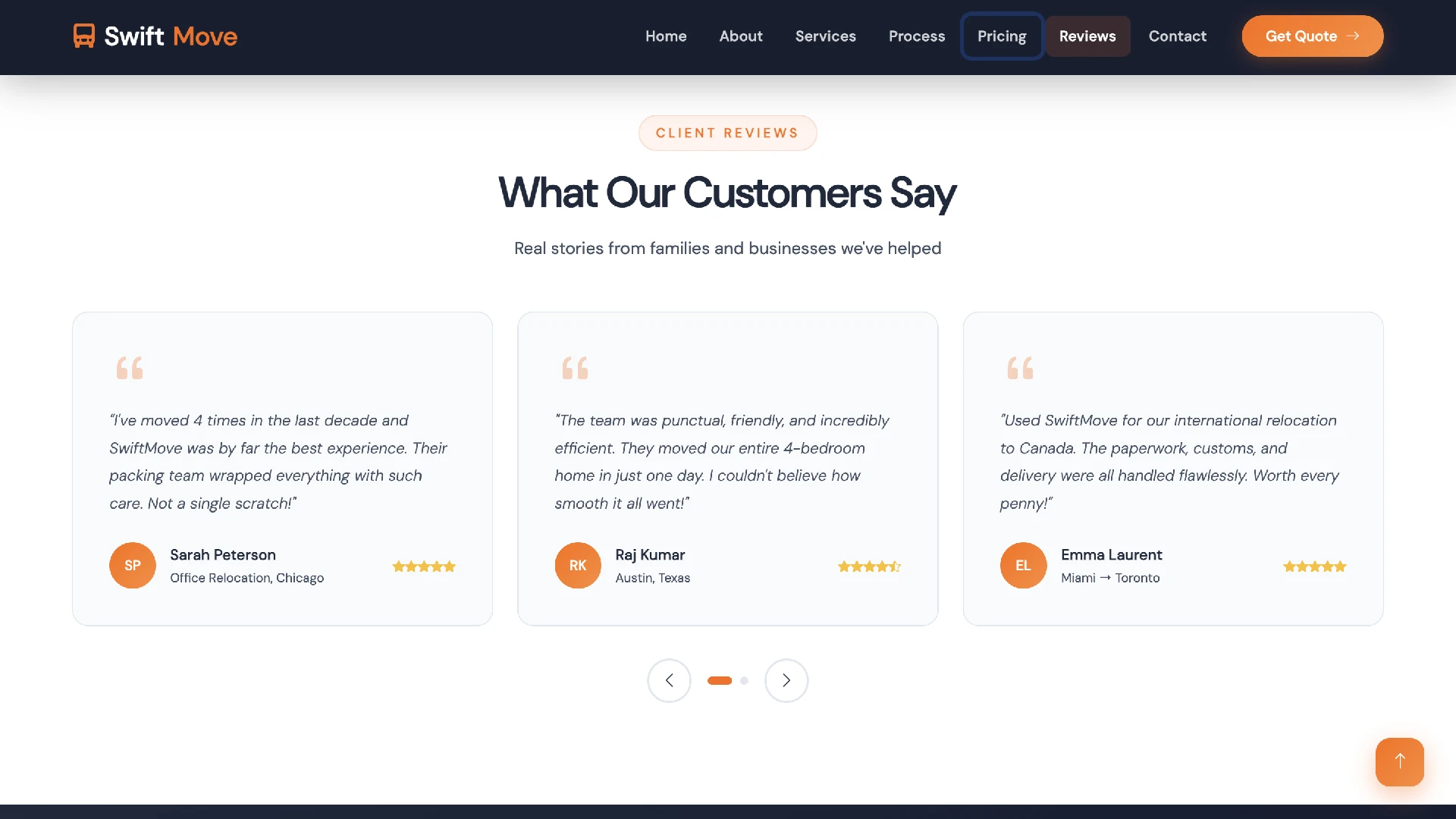 SwiftMove - Moving and Logistics Company HTML Template