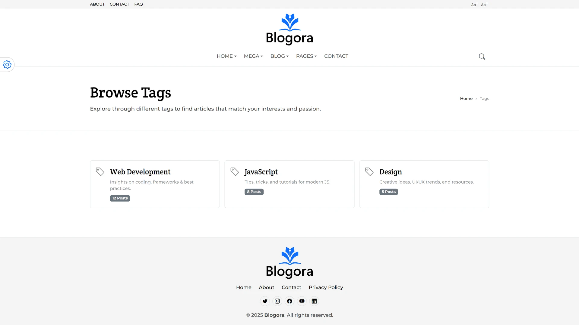 Blogora - Simple Personal Blog & Portfolio HTML Templates