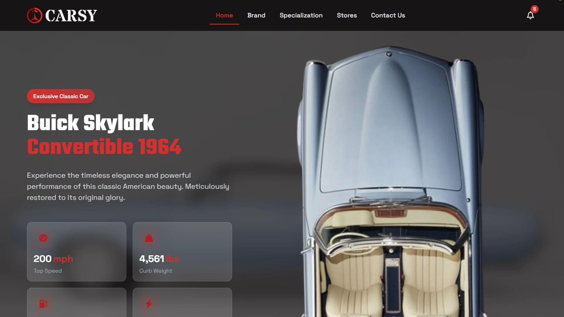 Carsy - Car Dealer Website Template Modern Vehicle Listing Platform