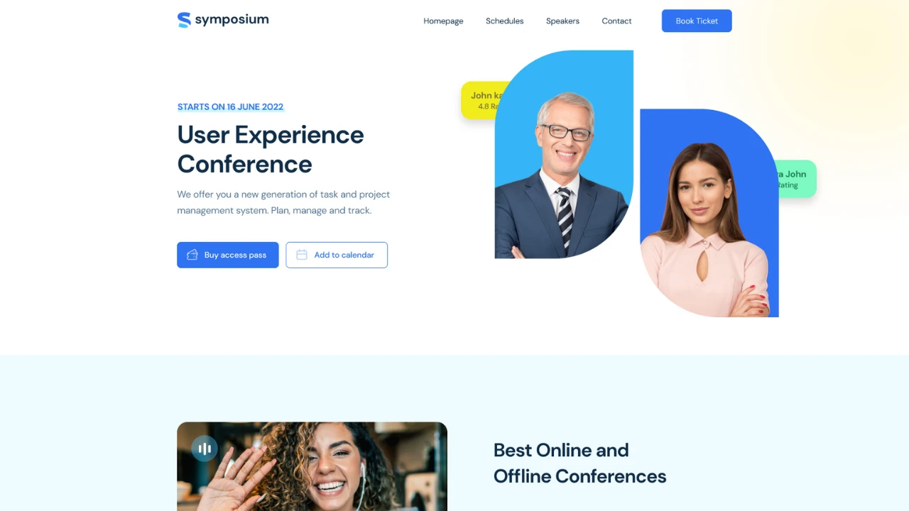 Symposium - NextJs Website Template for Event & Conference