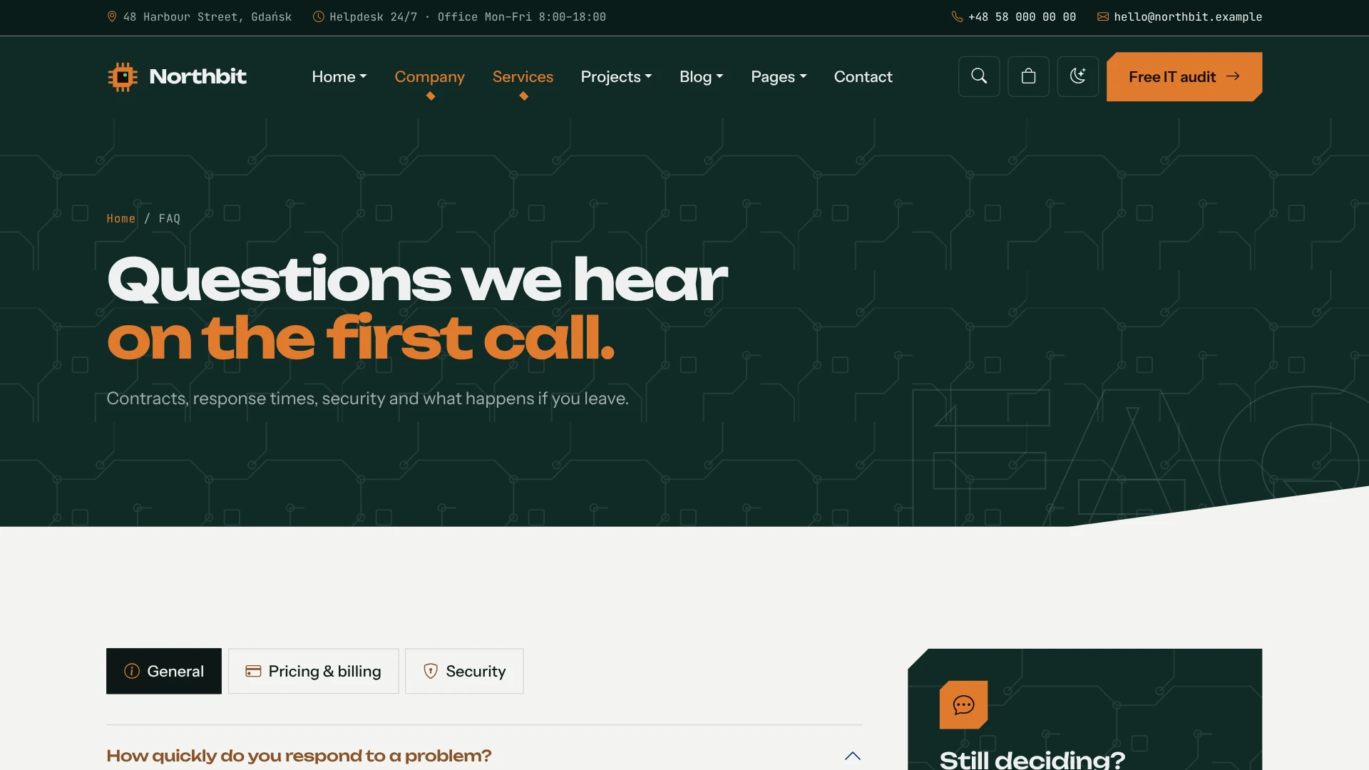 Northbit - IT Services & Solutions WordPress Theme