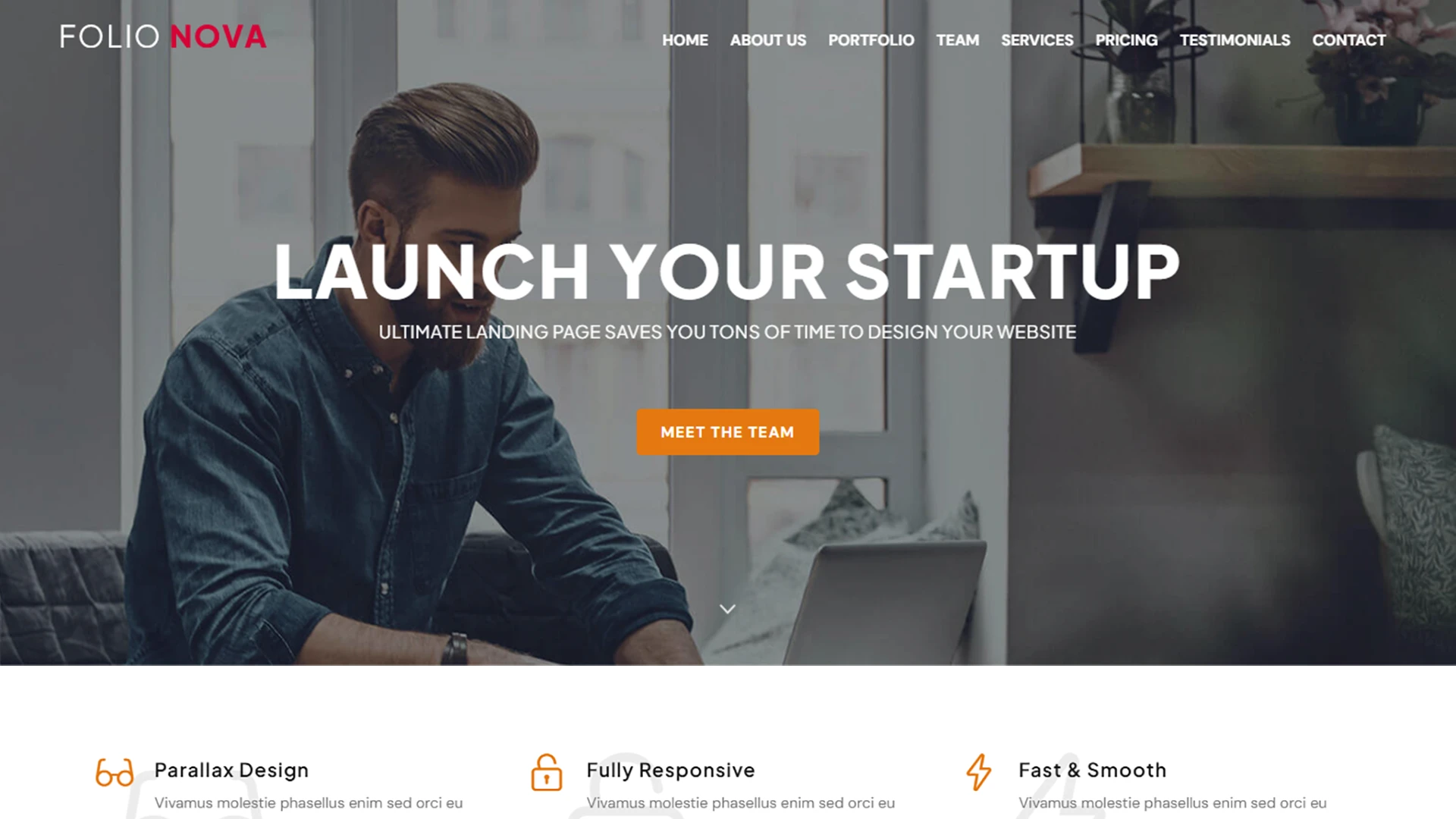 Folio Nova - Perfect Creative One Page Template