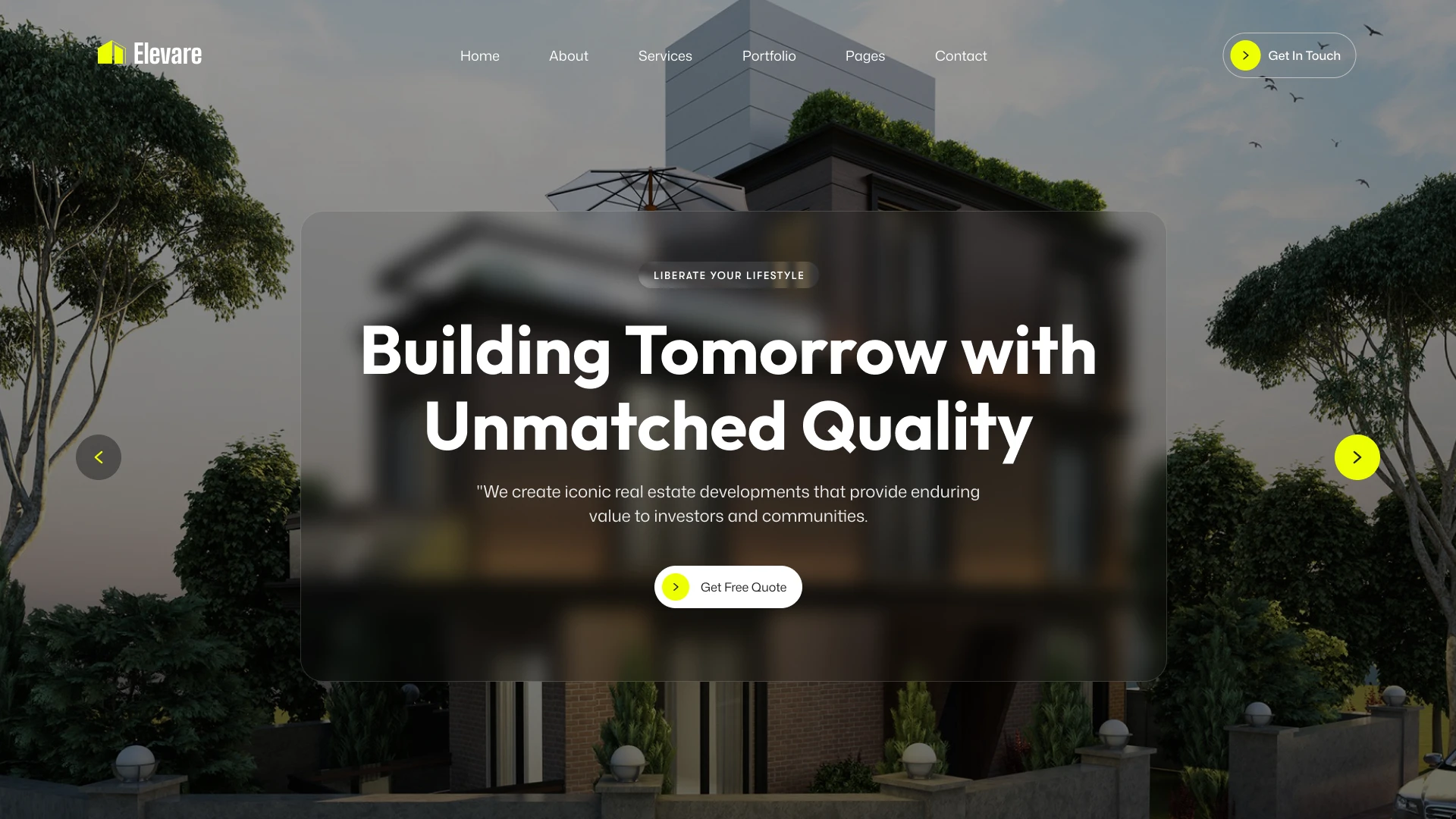 Elevare - Real Estate & Property Marketing Figma Template (Screenshot 1 of 1)