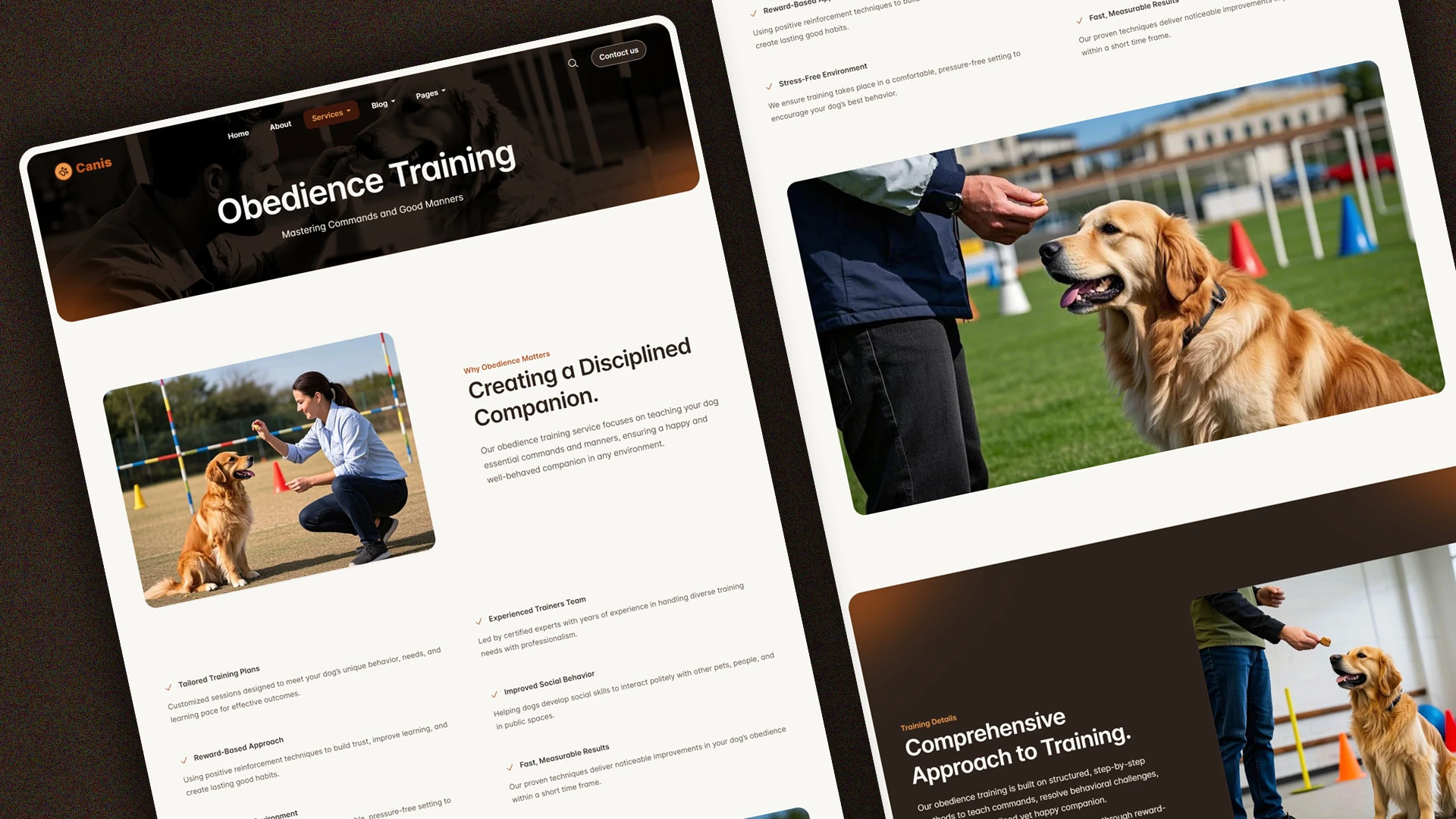 Canis - Professional Dog Training Services HTML Website Template