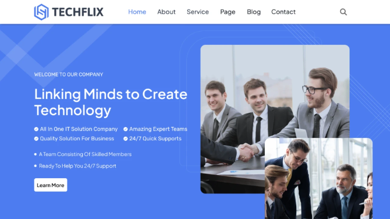 TechFlix - Figma Template for Businesses and Startups UI Kit