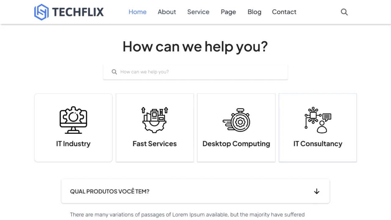 TechFlix - Figma Template for Businesses and Startups UI Kit