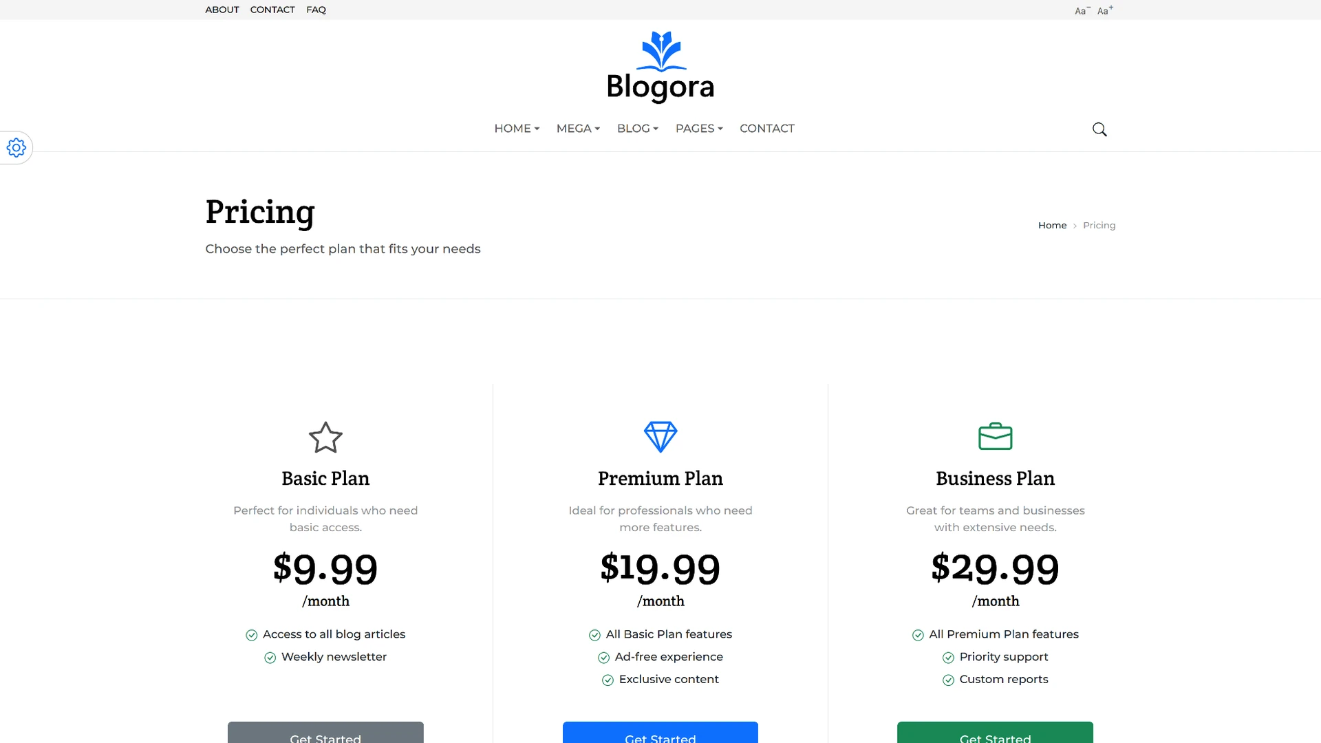 Blogora - Simple Personal Blog & Portfolio HTML Templates