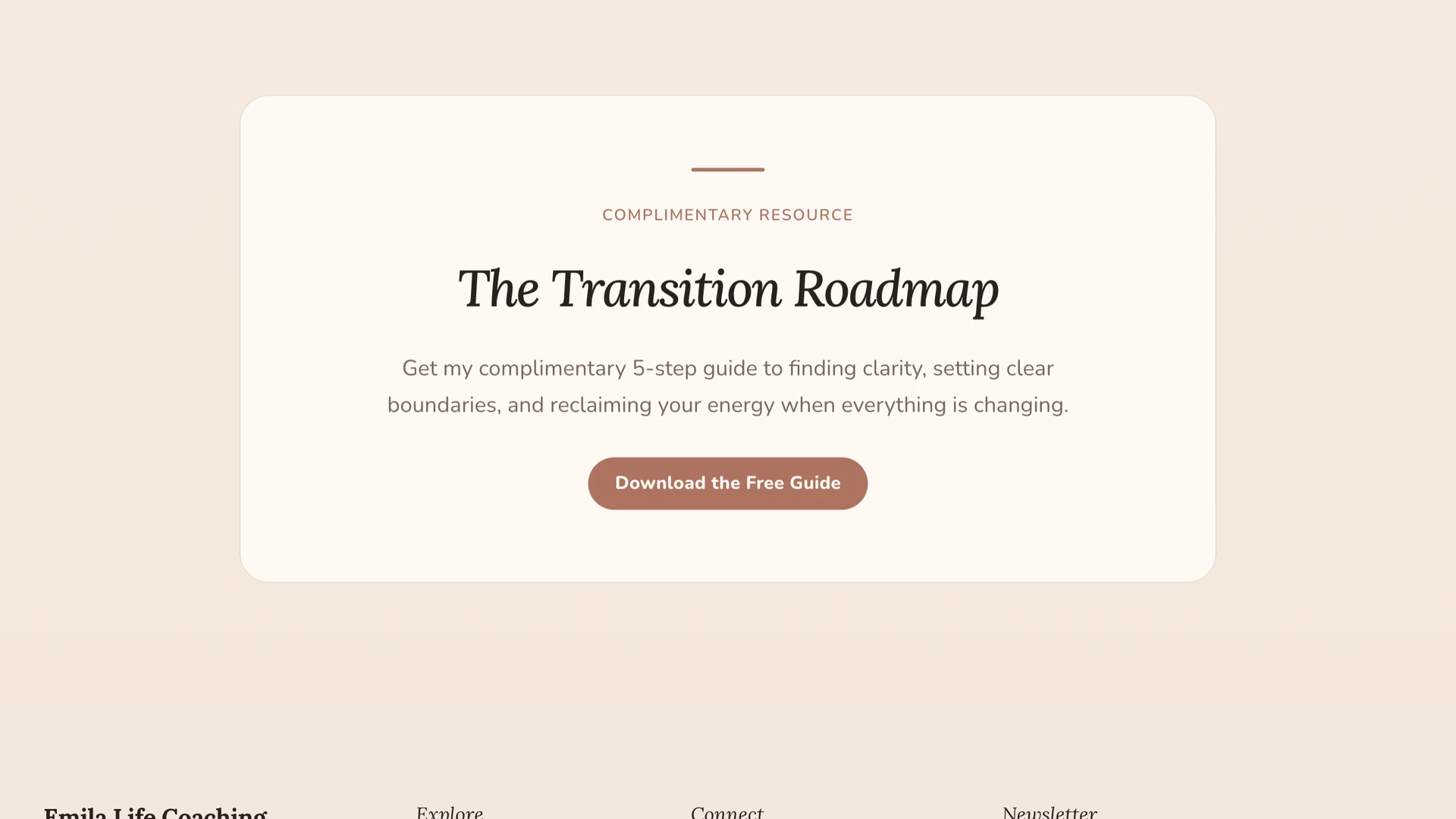 Emila - Life Coach, Female Empowerment & Consulting Template