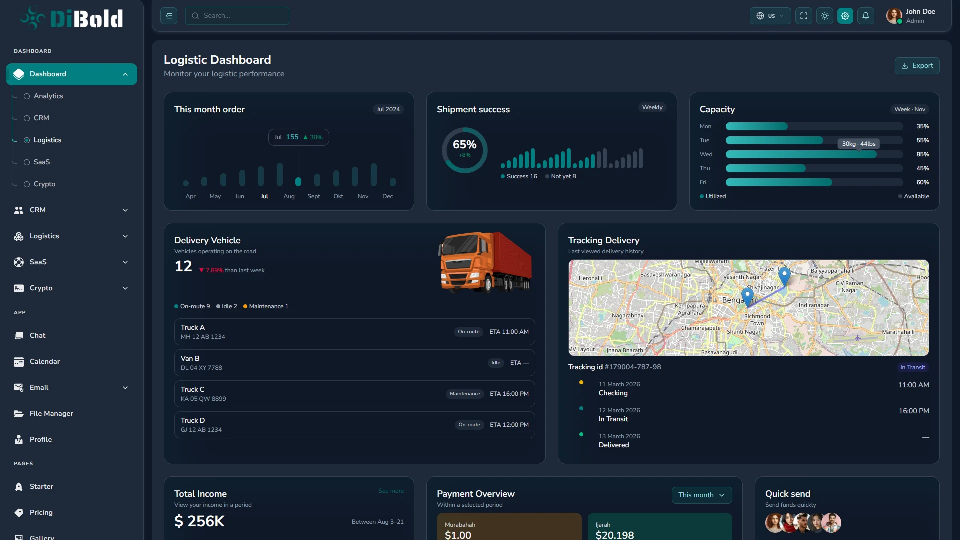 DiBold - React 19 & Tailwind CSS 4 Admin Dashboard Template