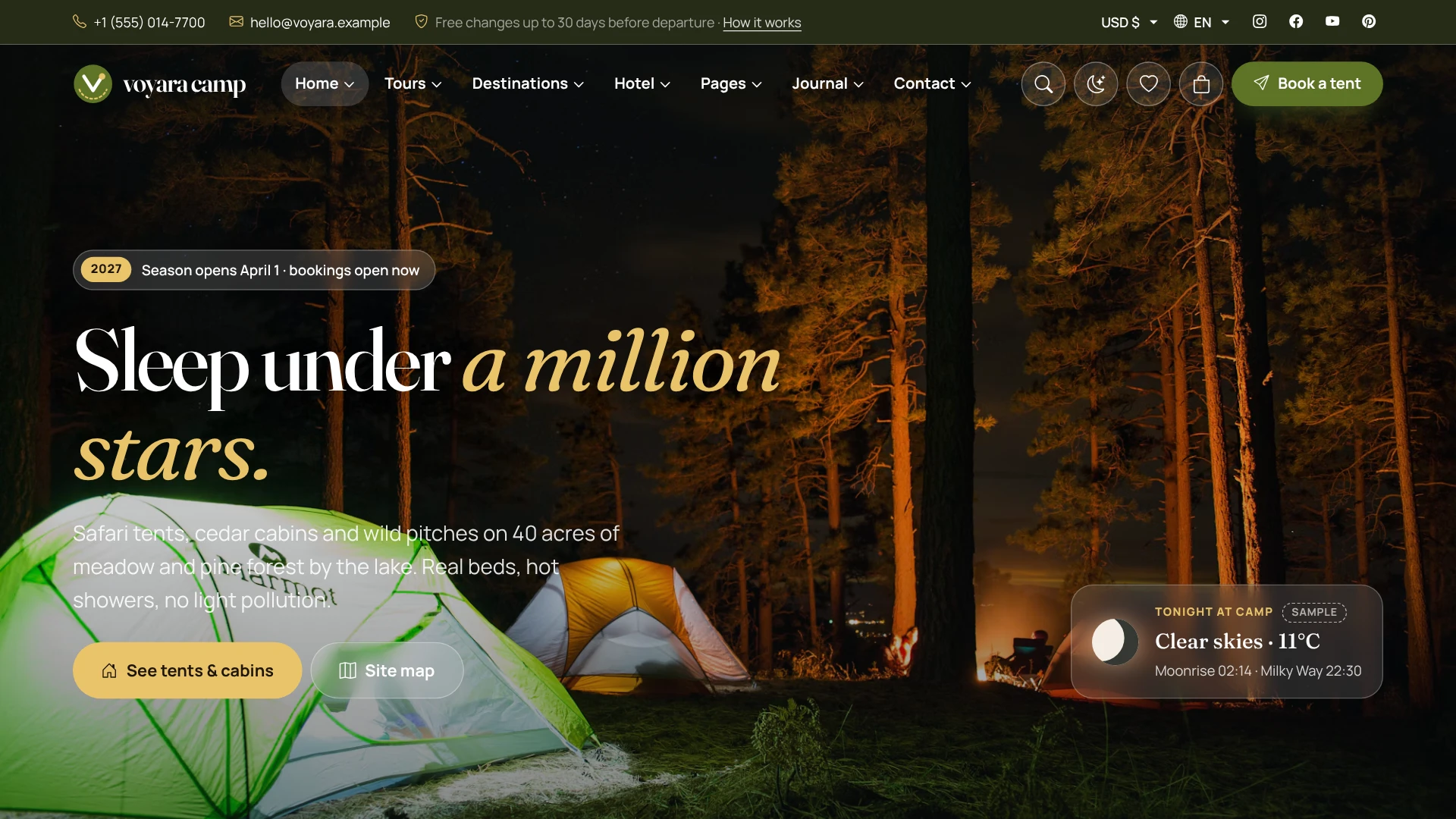 Voyara - Travel Agency & Boutique Hotel HTML Template