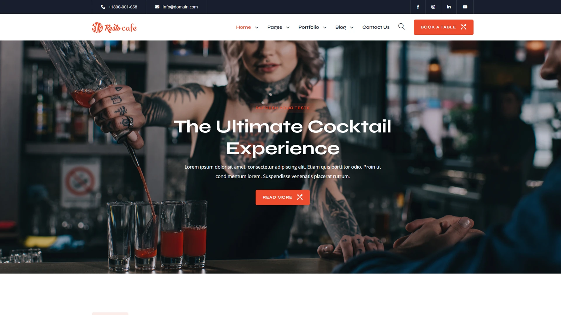 Restocafe - Restaurant And Coffee House HTML Template