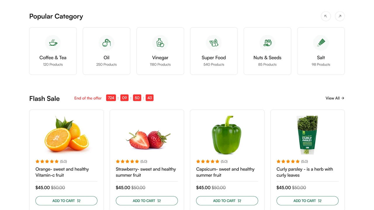 Vegshop - Online Grocery Store & Organic Food eCommerce Website HTML Template