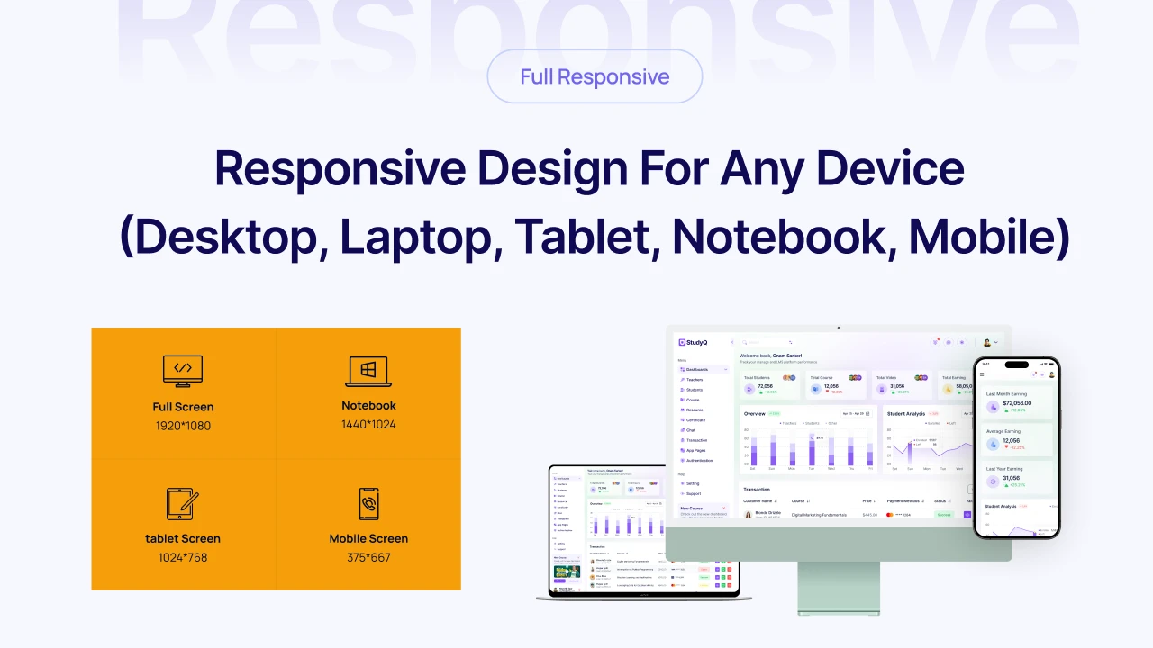 UStudy - Online Course & Education LMS Figma Admin UI Template Kit