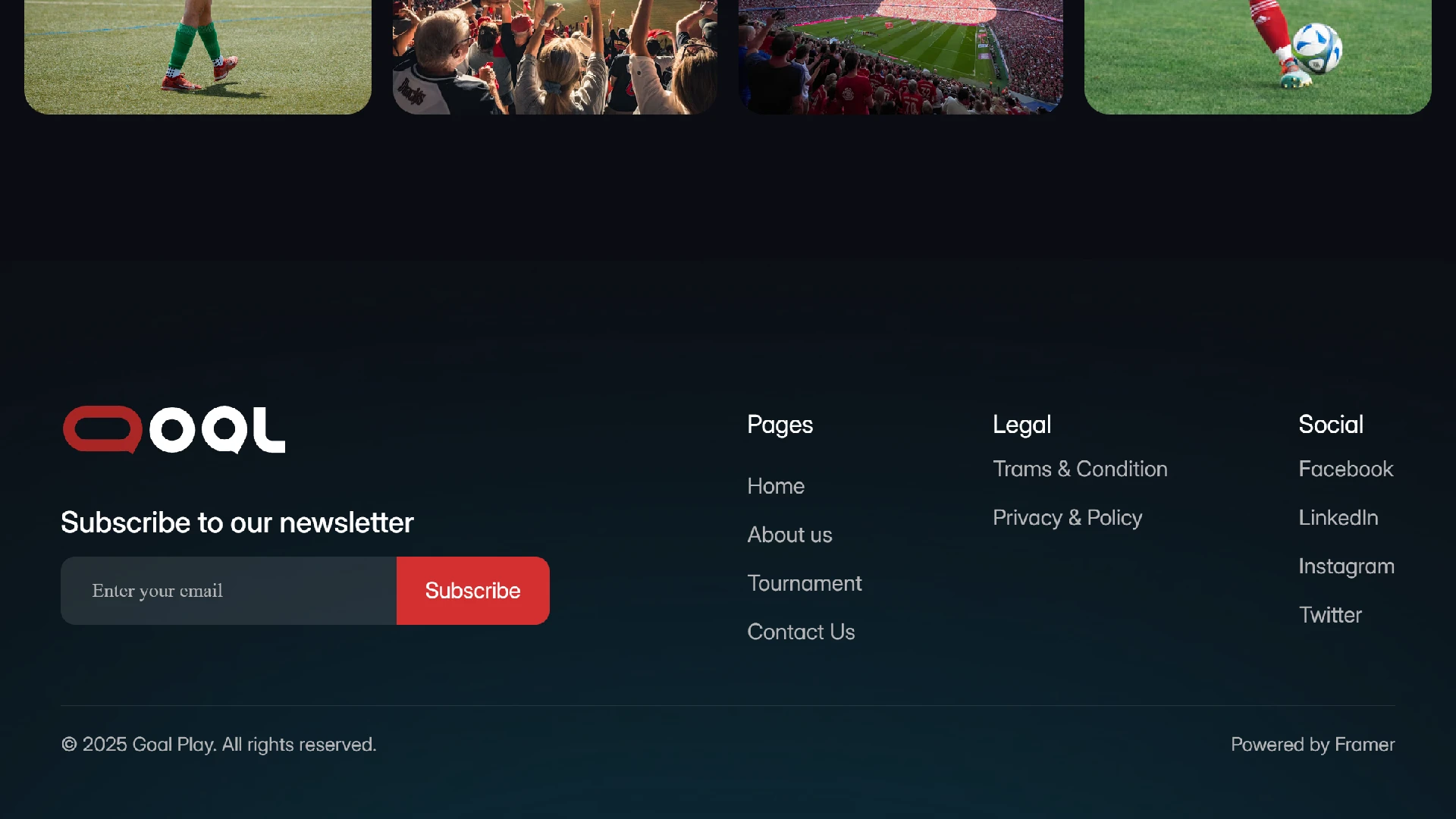 Goal - Next.js 16 Football Tournament and Sports Streaming Template
