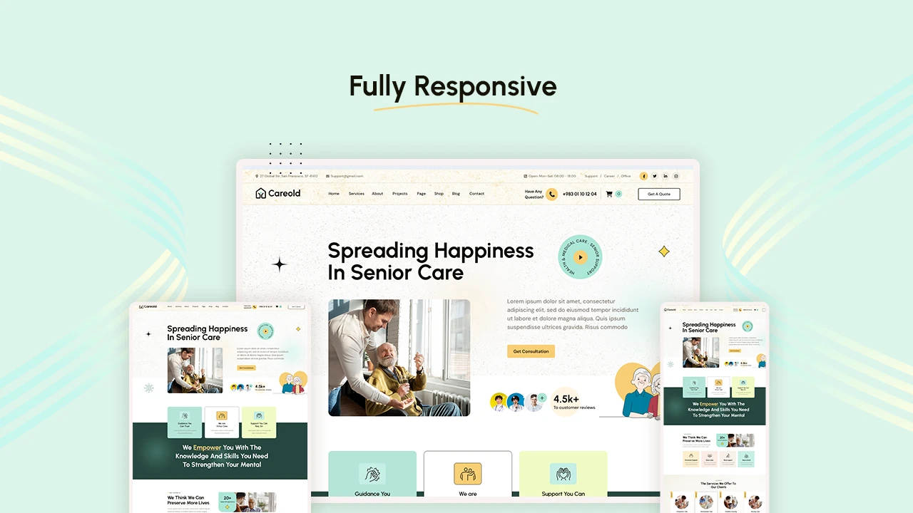 Careold - Senior Care & Medical PSD Template