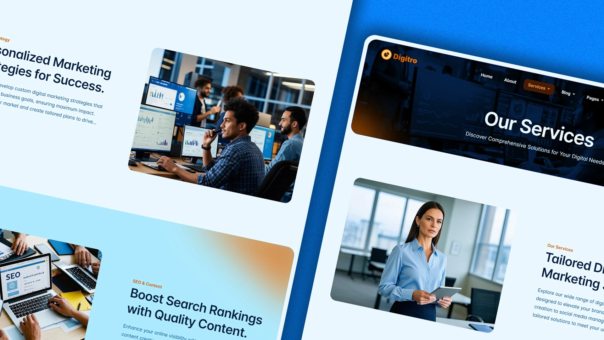 Digitro - Cutting-Edge Digital Marketing Agency HTML Website Template