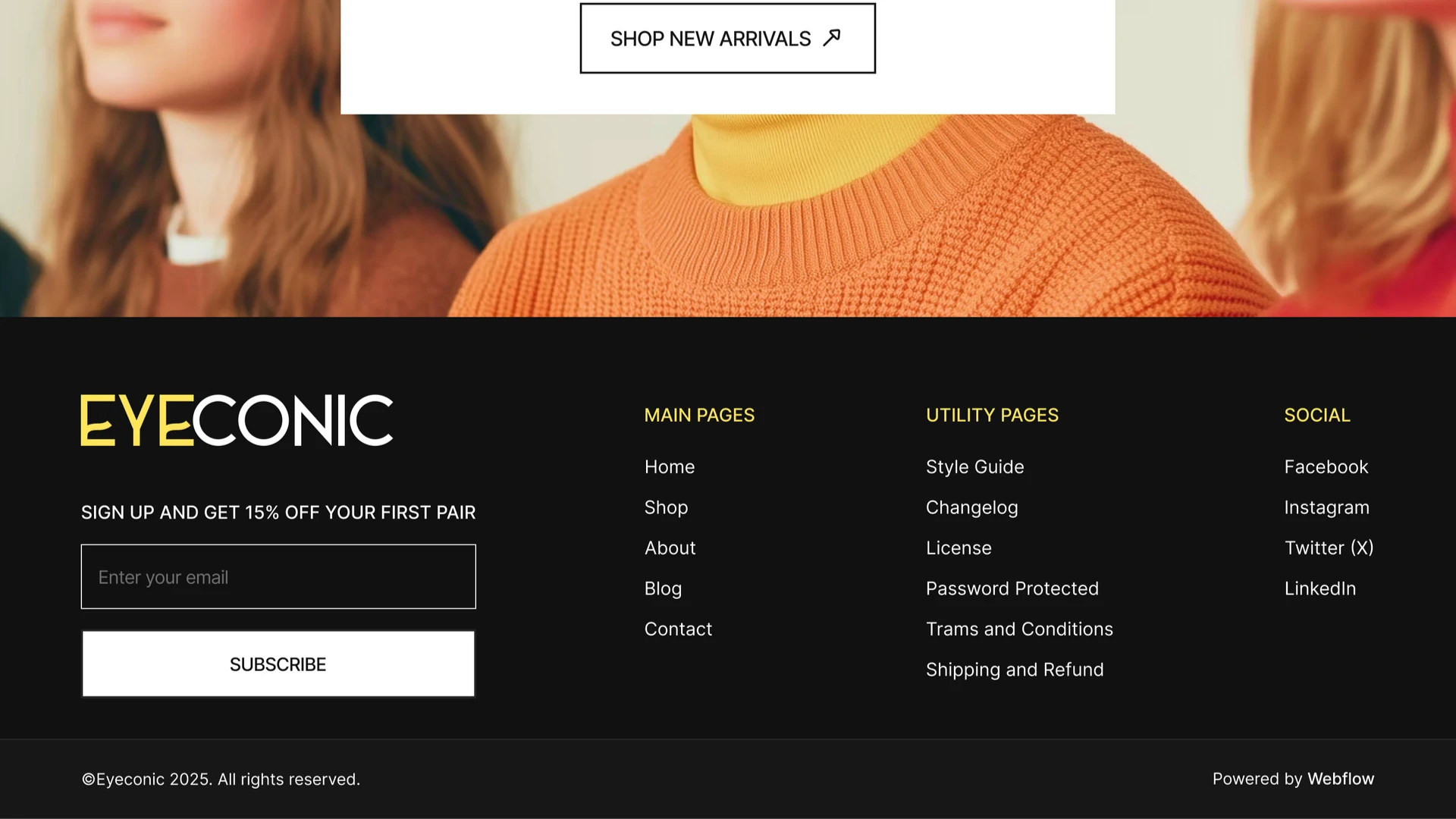 Eyeconic - Next.js 16 Eyewear and Sunglasses Ecommerce Template