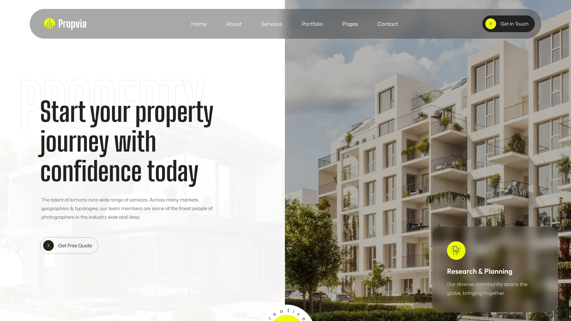 Propvia - Real Estate & Estate Agency Figma Template (Screenshot 1 of 1)