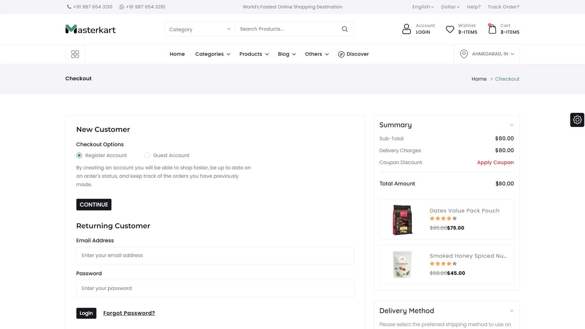 Masterkart - eCommerce Bootstrap + Tailwind CSS Template
