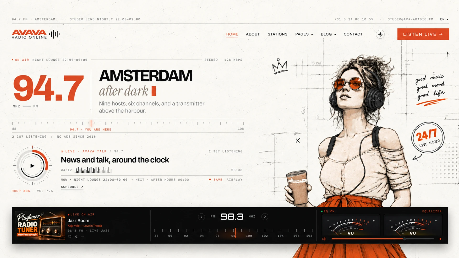 Avava Station - HTML Radio Website Template