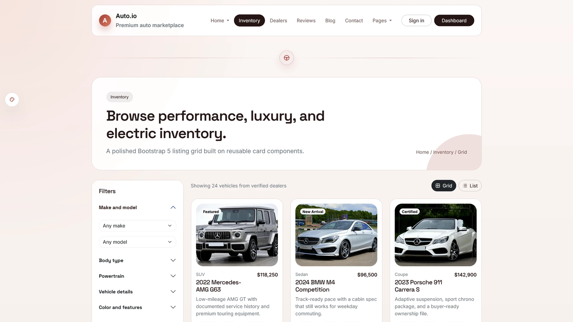 AutoIO - Cars Listings & Directory Template