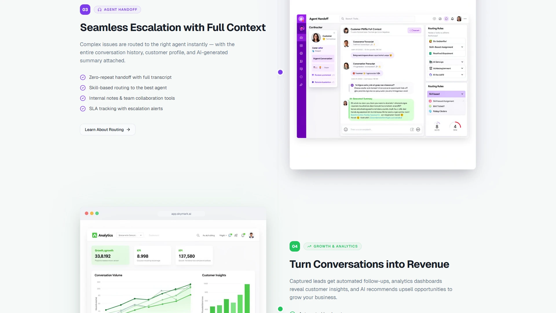 Skymark - AI-Powered Customer Support & Engagement SaaS Platform