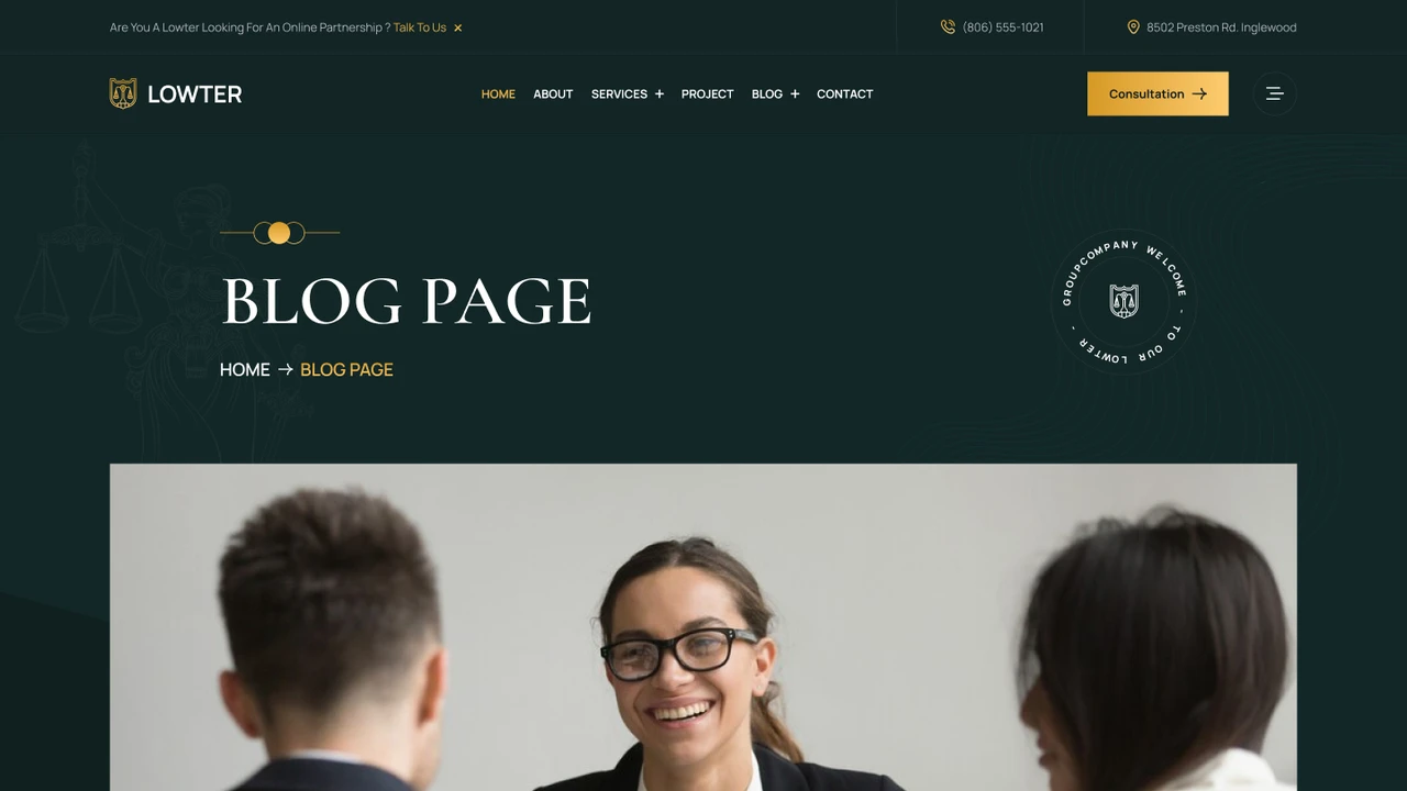 Lowter - Lawyer, Attorney & Law Firm Figma Template