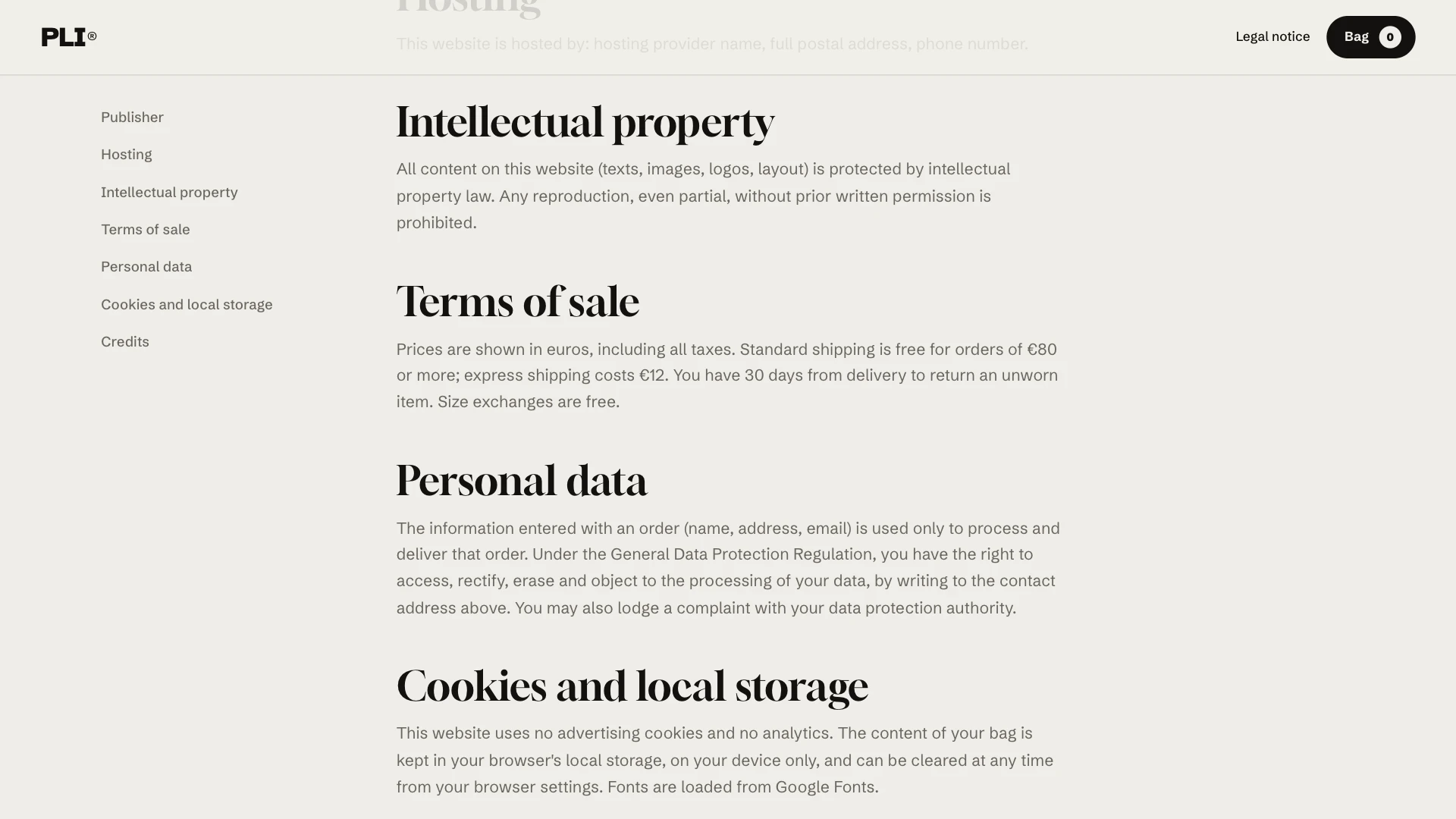 Leporello - Fold-Out Bootstrap E-commerce Template for Small Shops (Screenshot 17 of 18)
