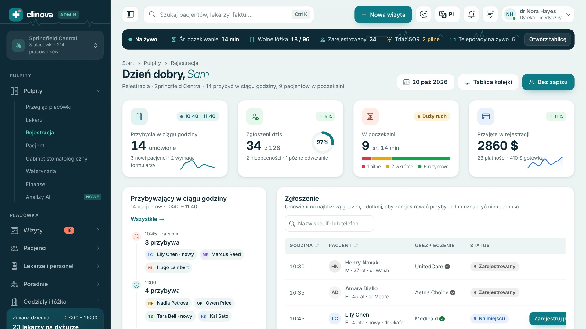 Clinova Admin - Clinic & Hospital Admin Dashboard Template (Screenshot 18 of 20)
