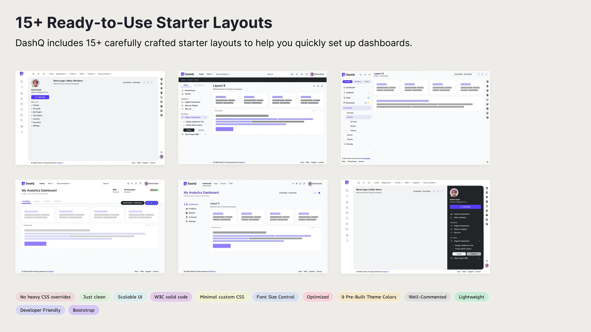 DashQ - Multipurpose Bootstrap HTML Admin Dashboard Template