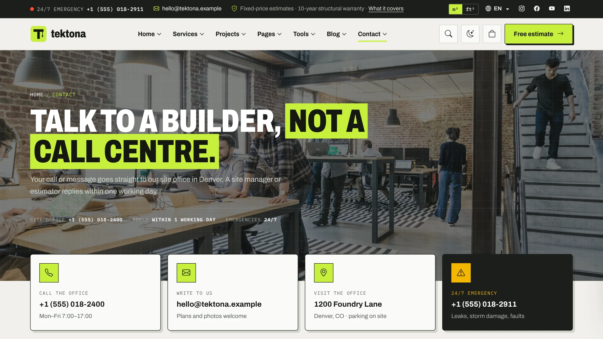 Tektona - Construction & Renovation HTML Template
