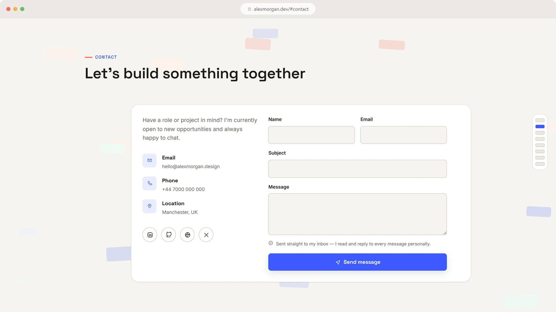 Jenga CV - Scroll-Animated HTML Resume Template