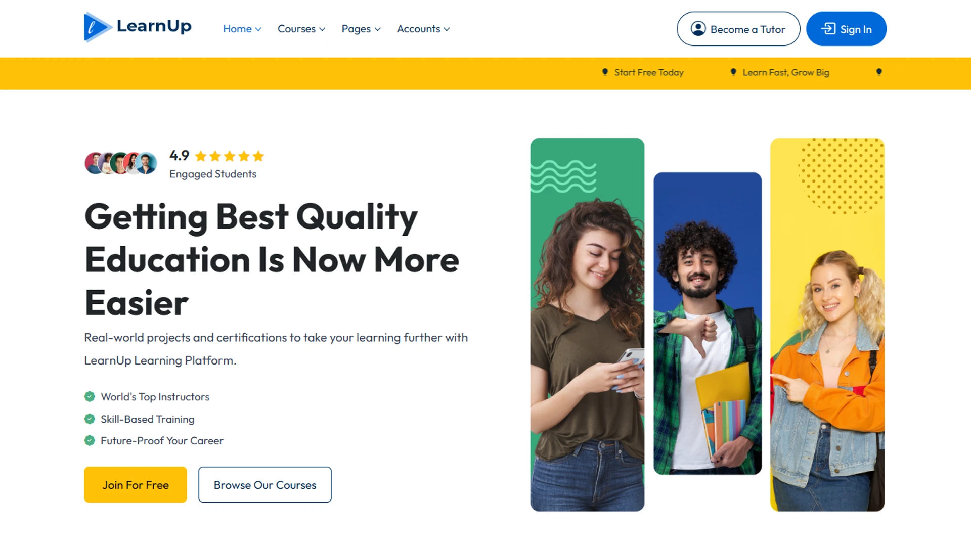 LearnUp - PHP Online Courses & Education LMS Template