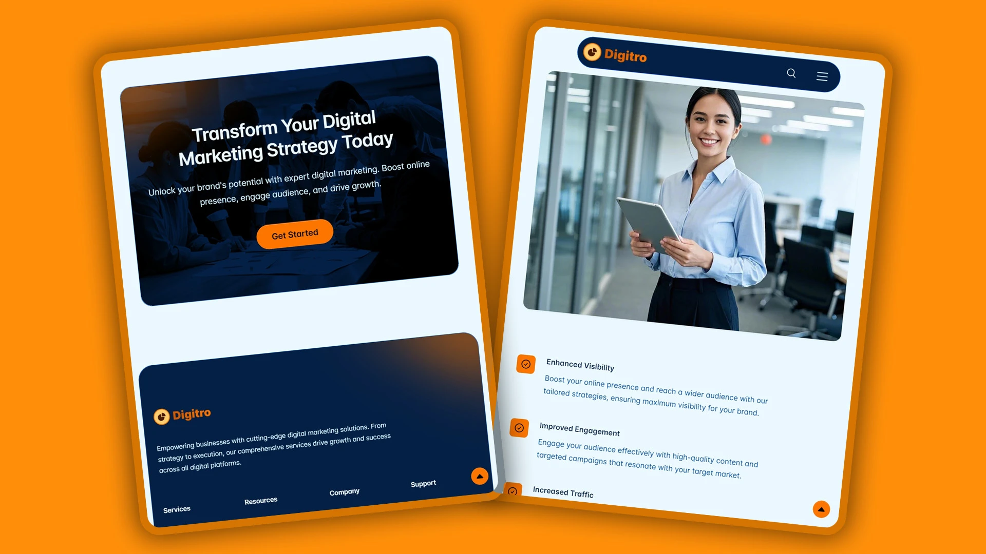 Digitro - Cutting-Edge Digital Marketing Agency HTML Website Template
