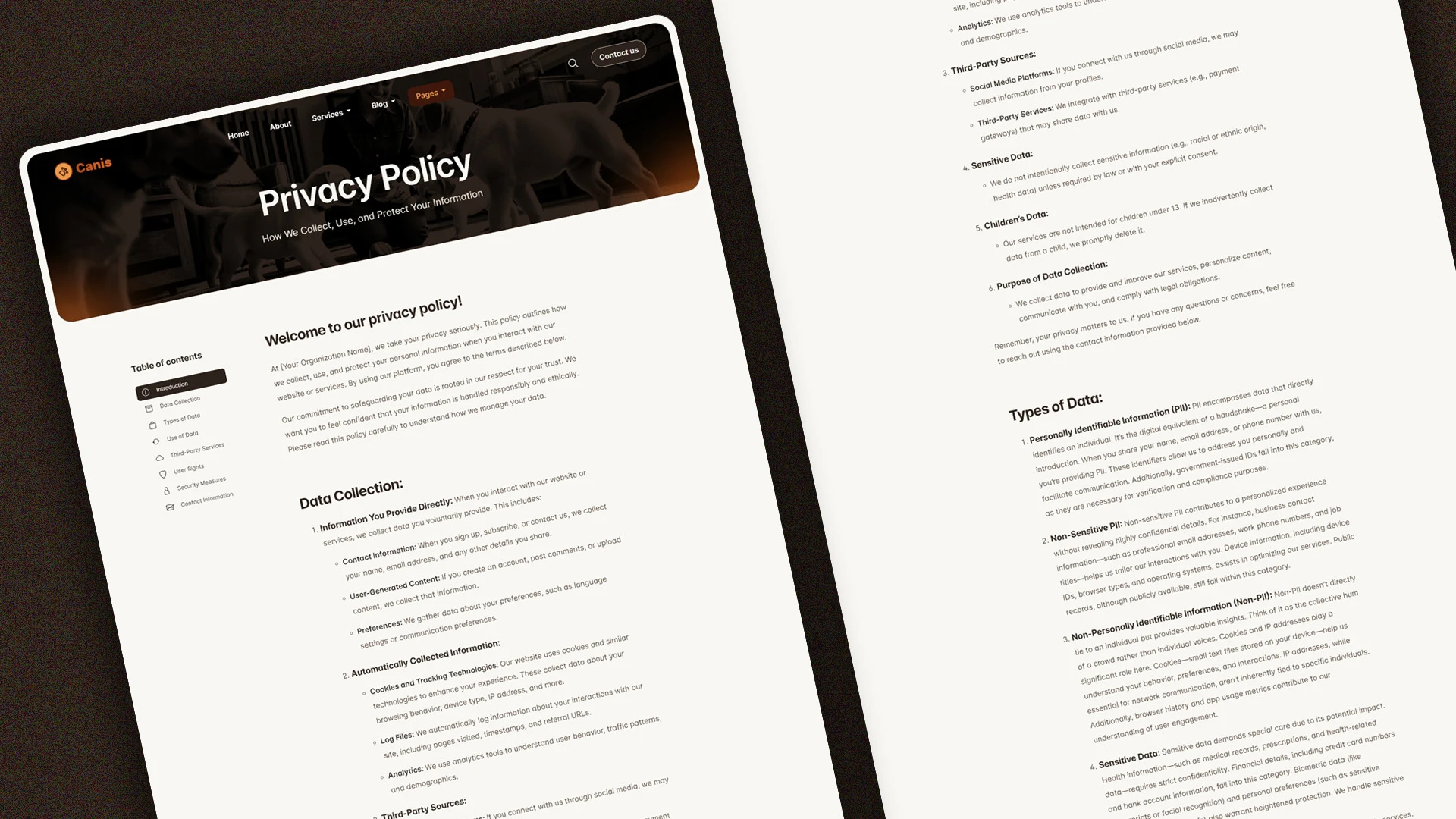Canis - Professional Dog Training Services HTML Website Template