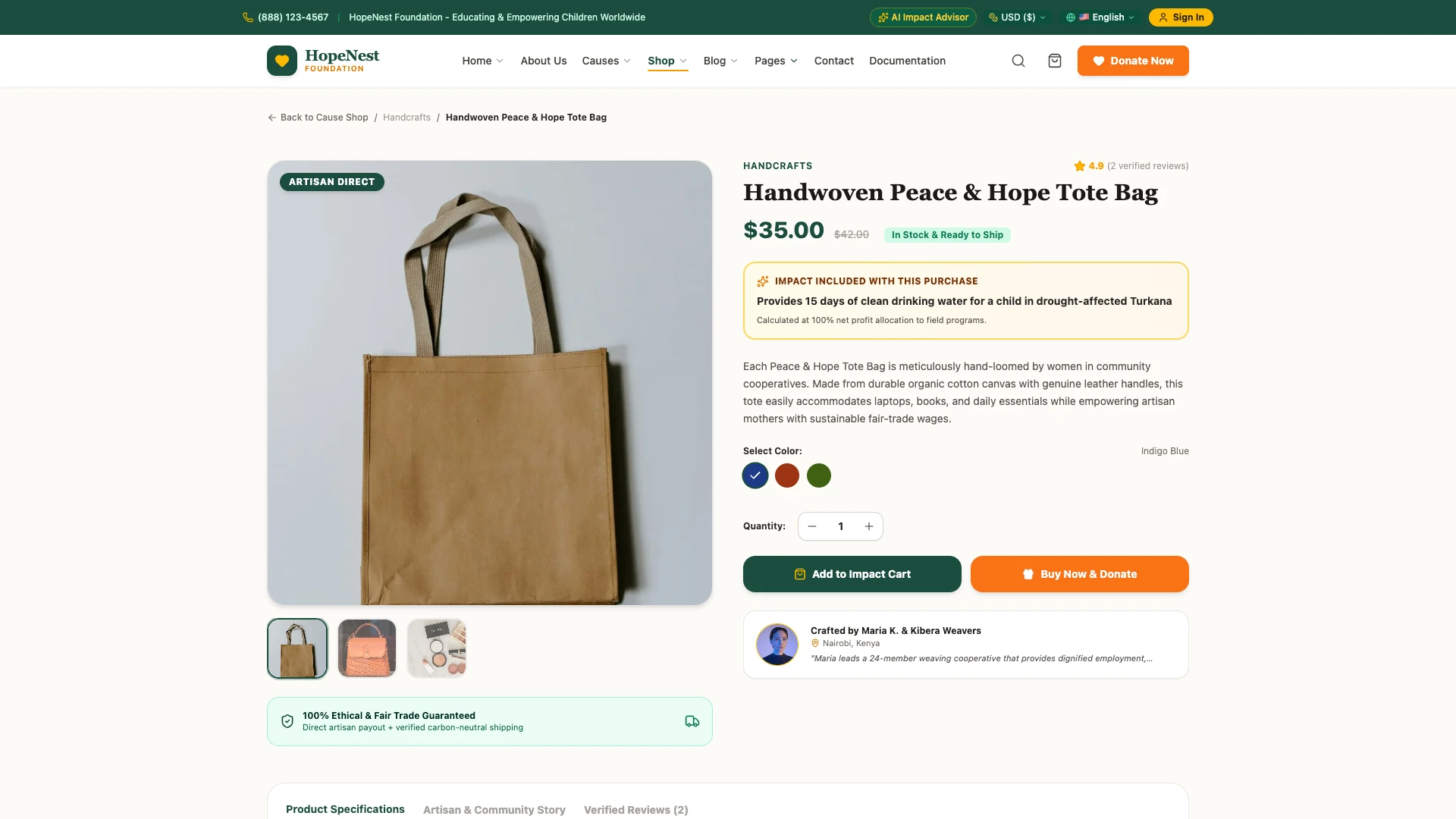 HopeNest - NGO, Charity & Donation Next.js Tailwind Template