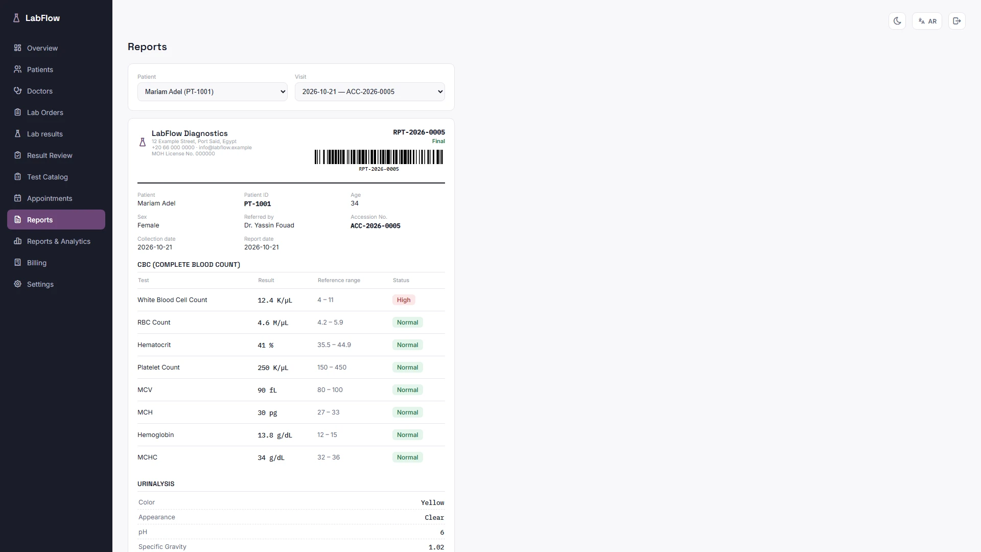 LabFlow - Angular Laboratory Dashboard Template (Screenshot 9 of 19)