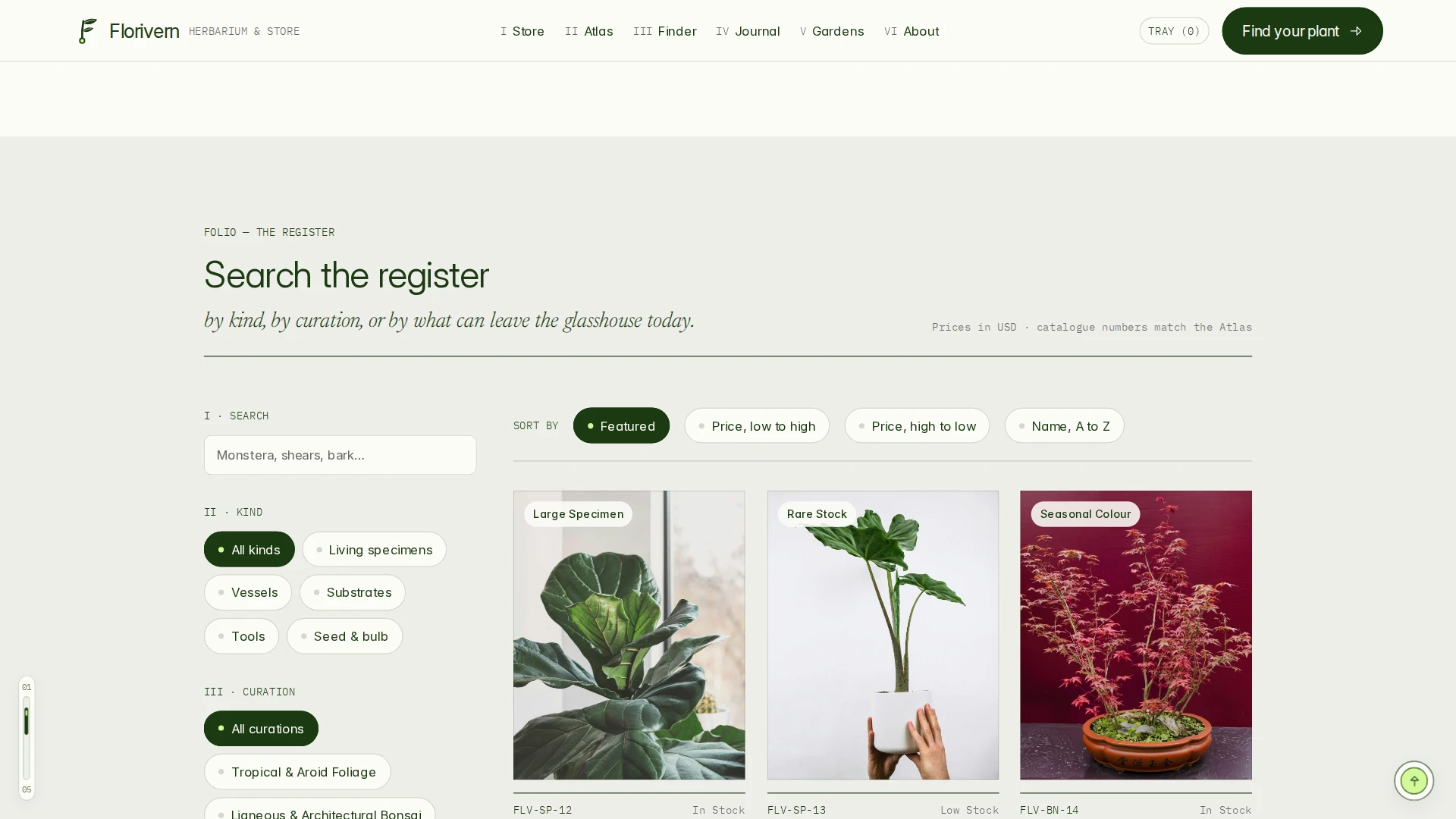 Florivern - Botanical Storefront, Plant Shop & Herbarium Framer Template (Screenshot 4 of 20)
