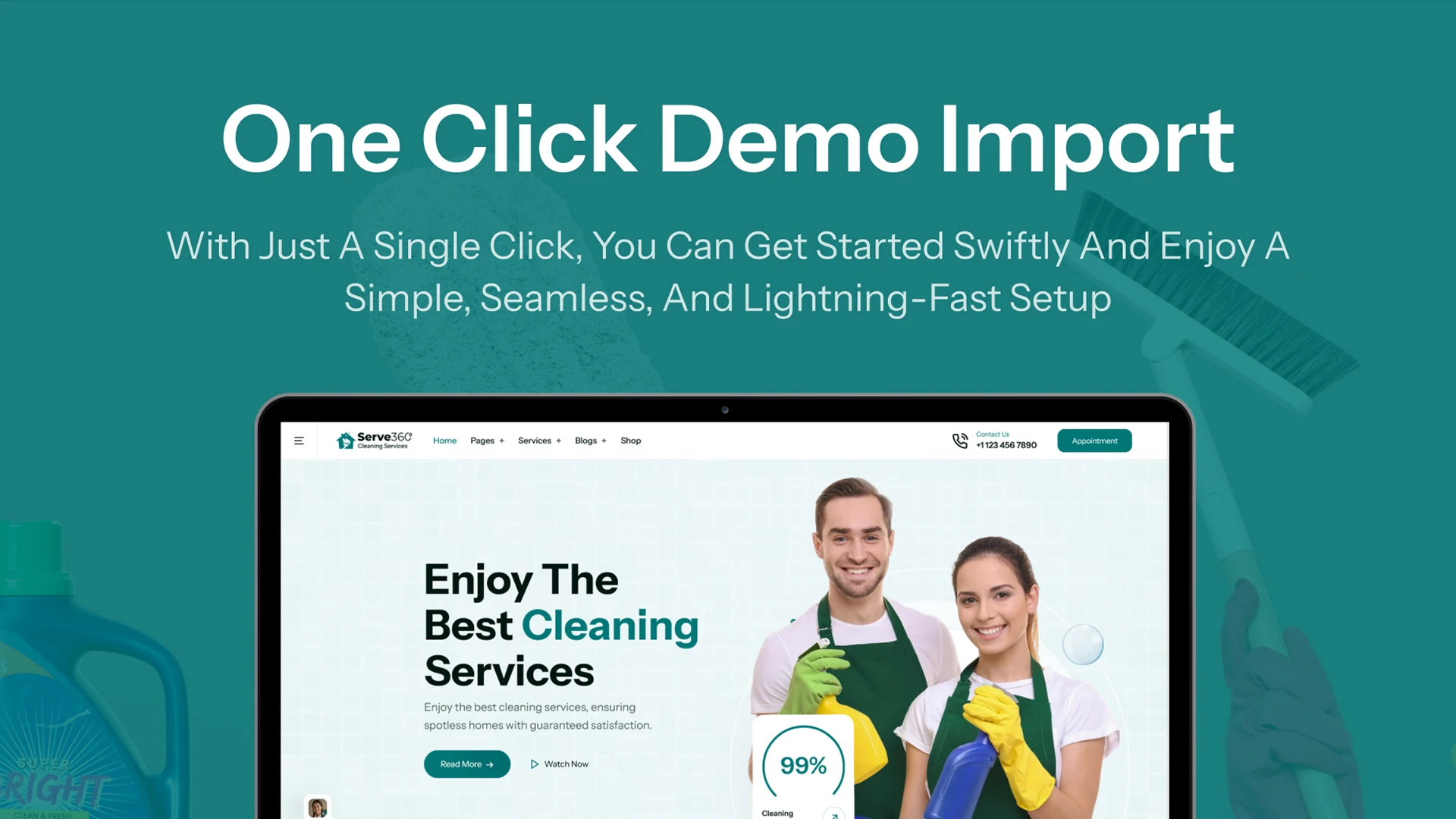 Serve360 - Cleaning Services WordPress Theme